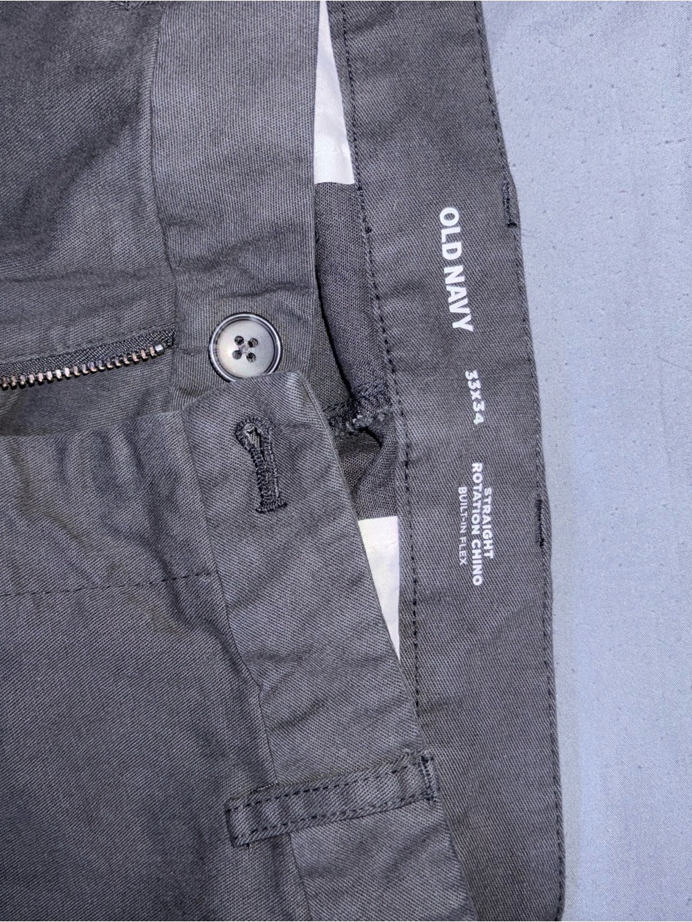 Old Navy Men's Straight Chino Pants - Charcoal